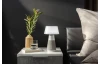 Stolná LED lampa DJ 28 cm, bluetooth, sivá/biela