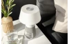 Stolná LED lampa DJ 28 cm, bluetooth, sivá/biela