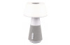 Stolná LED lampa DJ 28 cm, bluetooth, sivá/biela