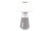 Stolná LED lampa DJ 28 cm, bluetooth, sivá/biela