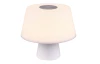 Stolná LED lampa DJ 28 cm, bluetooth, sivá/biela