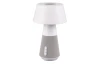 Stolná LED lampa DJ 28 cm, bluetooth, sivá/biela