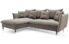 Rohová sedacia súprava Glam, béžová látka, ľavý roh