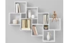 Nástenný regál Laurio, biela, 11 priehradok