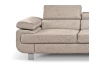 Rohová sedacia súprava Lotos, béžová látka, pravý roh