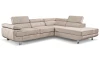 Rohová sedacia súprava Lotos, béžová látka, pravý roh