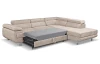 Rohová sedacia súprava Lotos, béžová látka, pravý roh