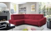Rohová sedacia súprava Brico, šípkovo červená látka, ľavý roh