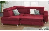Rohová sedacia súprava Brico, šípkovo červená látka, ľavý roh