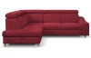 Rohová sedacia súprava Brico, šípkovo červená látka, ľavý roh