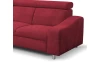 Rohová sedacia súprava Brico, šípkovo červená látka, ľavý roh