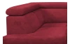Rohová sedacia súprava Brico, šípkovo červená látka, ľavý roh