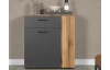 Skrinka so zásuvkou Esteban 80 cm, antracit/dub evoke