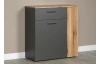 Skrinka so zásuvkou Esteban 80 cm, antracit/dub evoke