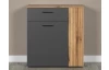 Skrinka so zásuvkou Esteban 80 cm, antracit/dub evoke