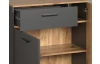 Skrinka so zásuvkou Esteban 80 cm, antracit/dub evoke
