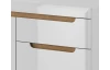Komoda so šuplíkmi Nordi, dub riviera/biely lesk