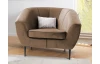 Kreslo Olivio, svetlo hnedá zamatová látka