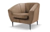 Kreslo Olivio, svetlo hnedá zamatová látka