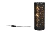 Stolná LED lampa Taco,trblietavý efekt, čierno-zlatá