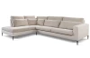 Rohová sedačka Romeo, béžová štruktúrovaná látka, ľavý roh