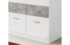 Šatníková skriňa Bremen, 91 cm, biela/šedý beton
