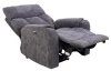 Polohovateľné relaxačné kreslo Famous, šedá látka