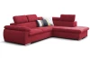 Rohová sedacia súprava Viera, červená látka, pravý roh