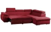Rohová sedacia súprava Viera, červená látka, pravý roh