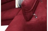Rohová sedacia súprava Viera, červená látka, pravý roh