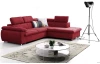 Rohová sedacia súprava Viera, červená látka, pravý roh