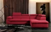 Rohová sedacia súprava Viera, červená látka, pravý roh