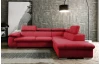 Rohová sedacia súprava Viera, červená látka, pravý roh
