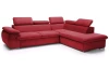 Rohová sedacia súprava Viera, červená látka, pravý roh