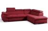 Rohová sedacia súprava Viera, červená látka, pravý roh