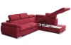 Rohová sedacia súprava Viera, červená látka, pravý roh