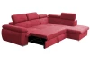 Rohová sedacia súprava Viera, červená látka, pravý roh