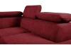 Rohová sedacia súprava Viera, červená látka, pravý roh