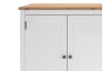 Široká úložná komoda Bergen, biela/dub artisan