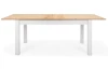 Rozkladací jedálenský stôl Bergen 160x90 cm, biela/dub artisan