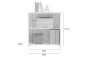 Regál s 2 priehradkami Switch 68 cm, biely