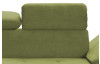 Rohová sedacia súprava Gisele, zelená látka, ľavý roh