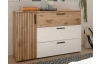 Komoda se zásuvkami Daria, 125 cm, dub/biela