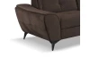Rohová sedacia súprava Sergio, tmavo hnedá látka, pravý roh