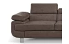 Rohová sedacia súprava Lotos, hnedá látka, pravý roh