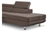 Rohová sedacia súprava Lotos, hnedá látka, pravý roh
