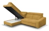 Rohová sedacia súprava Brico, žltá karí látka, ľavý roh