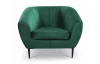 Kreslo Olivio, lahvovo zelená zamatová látka
