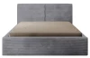 Posteľ Inez 180x200 cm, stredne šedá štruktúrovaná látka