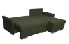Rohová sedačka Dexter, tmavo zelená látka